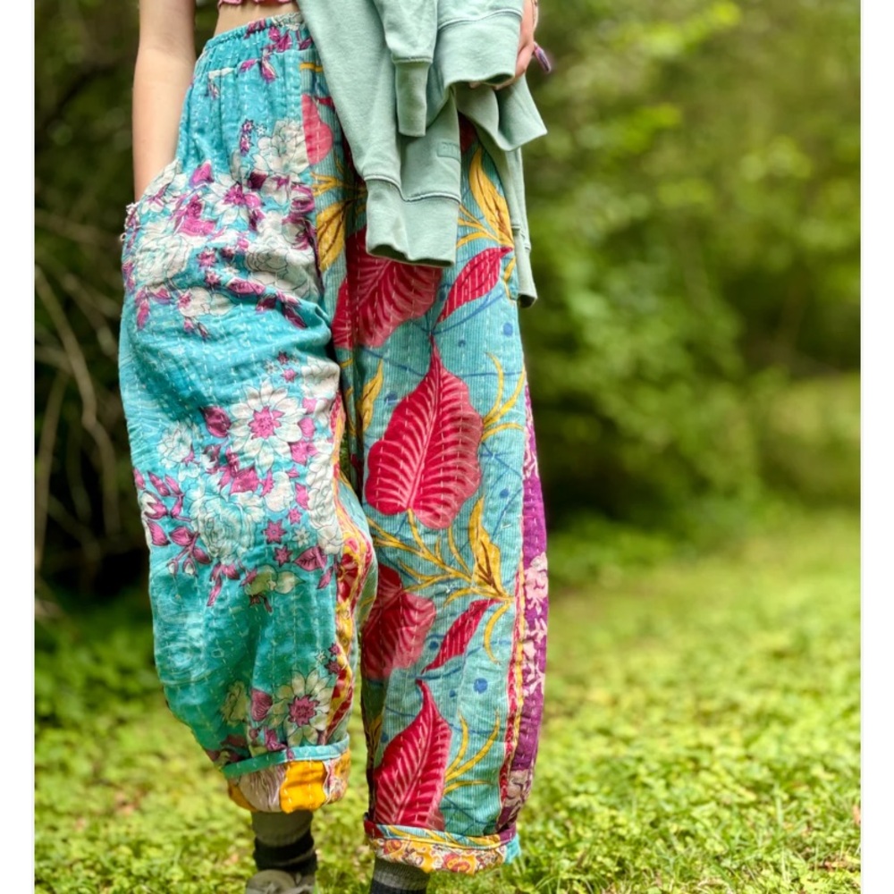 Kantha Barrel Leg Pants Med
